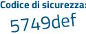 Il Codice di sicurezza è 8827c4e il tutto attaccato senza spazi