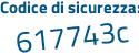 Il Codice di sicurezza è 1554c26 il tutto attaccato senza spazi