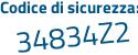 Il Codice di sicurezza è 9a7 continua con 6fb6 il tutto attaccato senza spazi