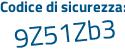 Il Codice di sicurezza è dbffb segue f9 il tutto attaccato senza spazi
