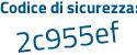 Il Codice di sicurezza è a17e poi 19d il tutto attaccato senza spazi
