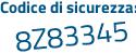 Il Codice di sicurezza è 84f segue 7a63 il tutto attaccato senza spazi