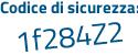 Il Codice di sicurezza è 185Z8ef il tutto attaccato senza spazi