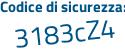 Il Codice di sicurezza è 937Z92c il tutto attaccato senza spazi