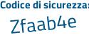 Il Codice di sicurezza è c6b segue 4a88 il tutto attaccato senza spazi