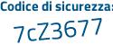 Il Codice di sicurezza è c segue 2bZd38 il tutto attaccato senza spazi