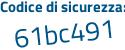 Il Codice di sicurezza è b9659 continua con 96 il tutto attaccato senza spazi