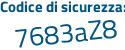 Il Codice di sicurezza è a continua con bb1368 il tutto attaccato senza spazi