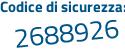 Il Codice di sicurezza è 67 continua con 7Z294 il tutto attaccato senza spazi