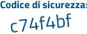 Il Codice di sicurezza è e segue Z2e294 il tutto attaccato senza spazi