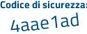 Il Codice di sicurezza è 7 poi 47189f il tutto attaccato senza spazi
