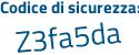 Il Codice di sicurezza è 5f poi 31e2c il tutto attaccato senza spazi