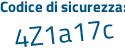 Il Codice di sicurezza è fb4Z386 il tutto attaccato senza spazi