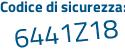 Il Codice di sicurezza è c poi fd6cca il tutto attaccato senza spazi