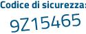 Il Codice di sicurezza è f952 segue 664 il tutto attaccato senza spazi