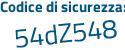 Il Codice di sicurezza è f7Z2c poi a2 il tutto attaccato senza spazi