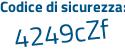 Il Codice di sicurezza è d491 continua con 972 il tutto attaccato senza spazi