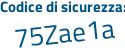 Il Codice di sicurezza è 7a7fe continua con 1f il tutto attaccato senza spazi