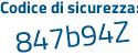 Il Codice di sicurezza è d8c continua con 7f88 il tutto attaccato senza spazi