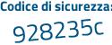 Il Codice di sicurezza è 9b poi f7Z13 il tutto attaccato senza spazi