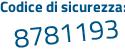 Il Codice di sicurezza è 68c6Z segue f2 il tutto attaccato senza spazi