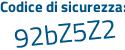 Il Codice di sicurezza è 85 continua con 4fce4 il tutto attaccato senza spazi