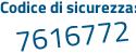 Il Codice di sicurezza è 35ca poi dcZ il tutto attaccato senza spazi