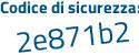 Il Codice di sicurezza è 2 segue e73b5Z il tutto attaccato senza spazi