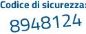 Il Codice di sicurezza è 4a2 poi fffb il tutto attaccato senza spazi
