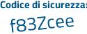 Il Codice di sicurezza è e9b poi d157 il tutto attaccato senza spazi