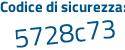 Il Codice di sicurezza è aZ11 poi fca il tutto attaccato senza spazi