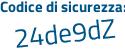Il Codice di sicurezza è e91 segue cbZ2 il tutto attaccato senza spazi