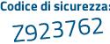 Il Codice di sicurezza è d7 poi 19Z2Z il tutto attaccato senza spazi