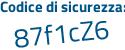Il Codice di sicurezza è c96379a il tutto attaccato senza spazi