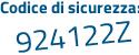 Il Codice di sicurezza è 1ec3514 il tutto attaccato senza spazi