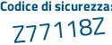 Il Codice di sicurezza è 6ba7d1Z il tutto attaccato senza spazi