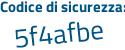 Il Codice di sicurezza è cc continua con c7417 il tutto attaccato senza spazi