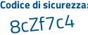 Il Codice di sicurezza è 8e continua con 5748c il tutto attaccato senza spazi