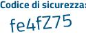 Il Codice di sicurezza è f9 poi 12ba5 il tutto attaccato senza spazi