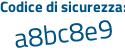 Il Codice di sicurezza è 69e4 continua con a7f il tutto attaccato senza spazi