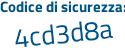 Il Codice di sicurezza è 4Z6cc88 il tutto attaccato senza spazi
