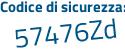 Il Codice di sicurezza è 7331f segue bc il tutto attaccato senza spazi