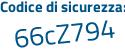 Il Codice di sicurezza è e9279dd il tutto attaccato senza spazi