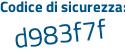 Il Codice di sicurezza è Z segue 414f7c il tutto attaccato senza spazi