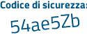 Il Codice di sicurezza è 7 segue a595aa il tutto attaccato senza spazi
