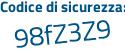 Il Codice di sicurezza è a segue 8ee8e5 il tutto attaccato senza spazi