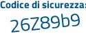 Il Codice di sicurezza è ae continua con 841e5 il tutto attaccato senza spazi