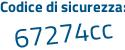 Il Codice di sicurezza è 9 segue d438bb il tutto attaccato senza spazi