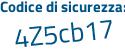 Il Codice di sicurezza è 7d7 continua con e43d il tutto attaccato senza spazi