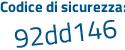 Il Codice di sicurezza è bZ6 segue 2142 il tutto attaccato senza spazi